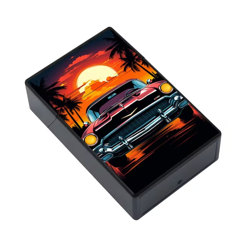 Cigarette Case Car Sunset