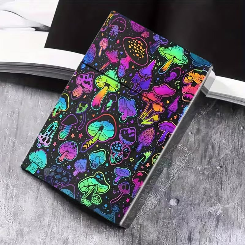 Cigarette Case Neon Mushrooms