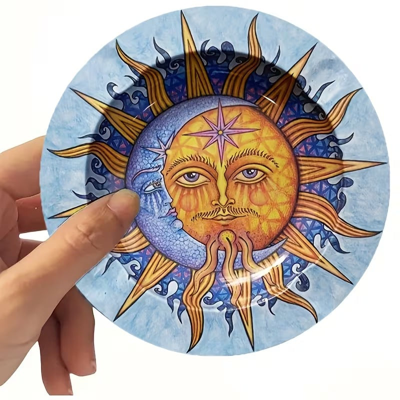 Asbak Maan & Zon Lichtblauw