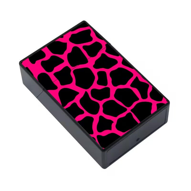 Cigarette Case Pink Giraffe Print