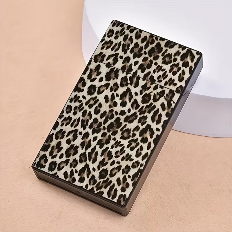 Cigarette Case Leopard Print Light