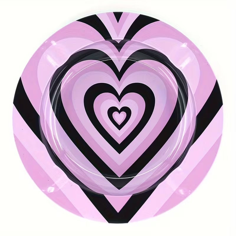 Ashtray Heart Pink/Black