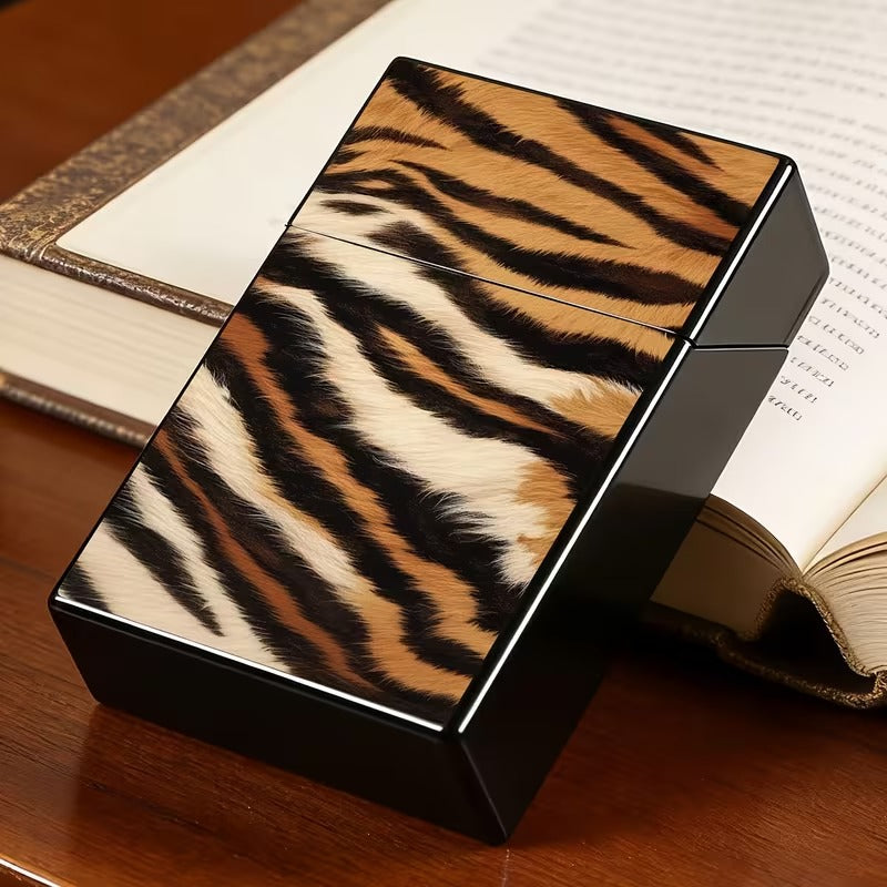 Cigarette Case Tiger Stripe Print