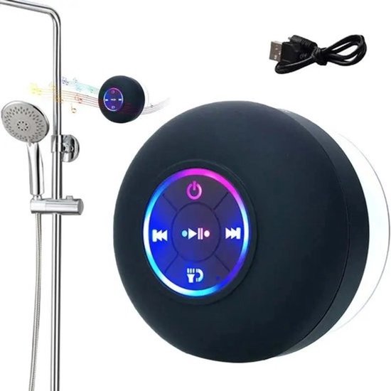 Waterdichte LED Bluetooth Douche Luidspreker met Zuignap