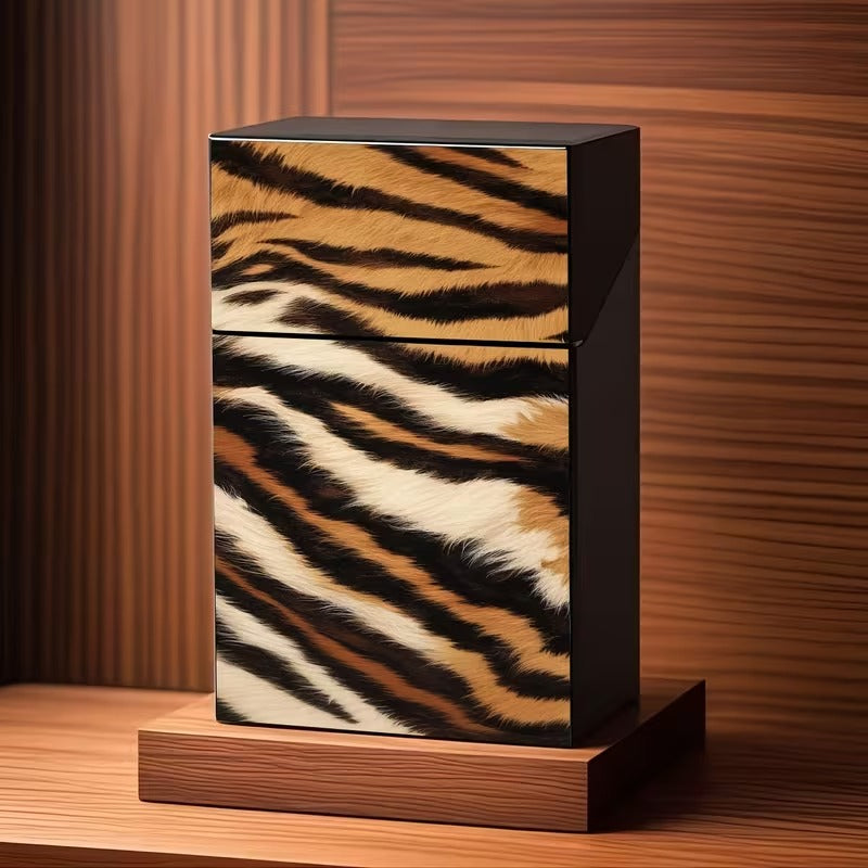 Cigarette Case Tiger Stripe Print