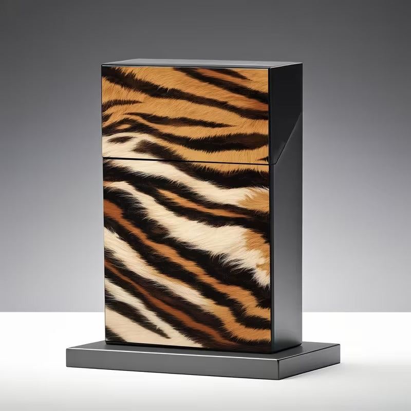 Cigarette Case Tiger Stripe Print