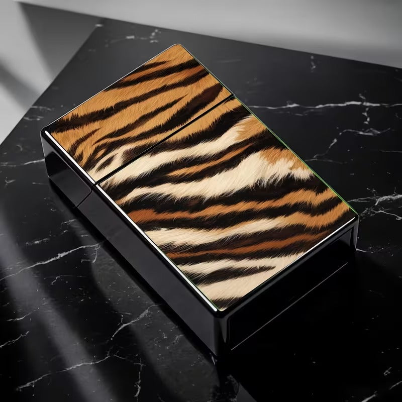 Cigarette Case Tiger Stripe Print